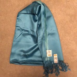 Talbots Silk Scarf in Sky Blue